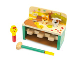 Hit and jump animals wooden toy.