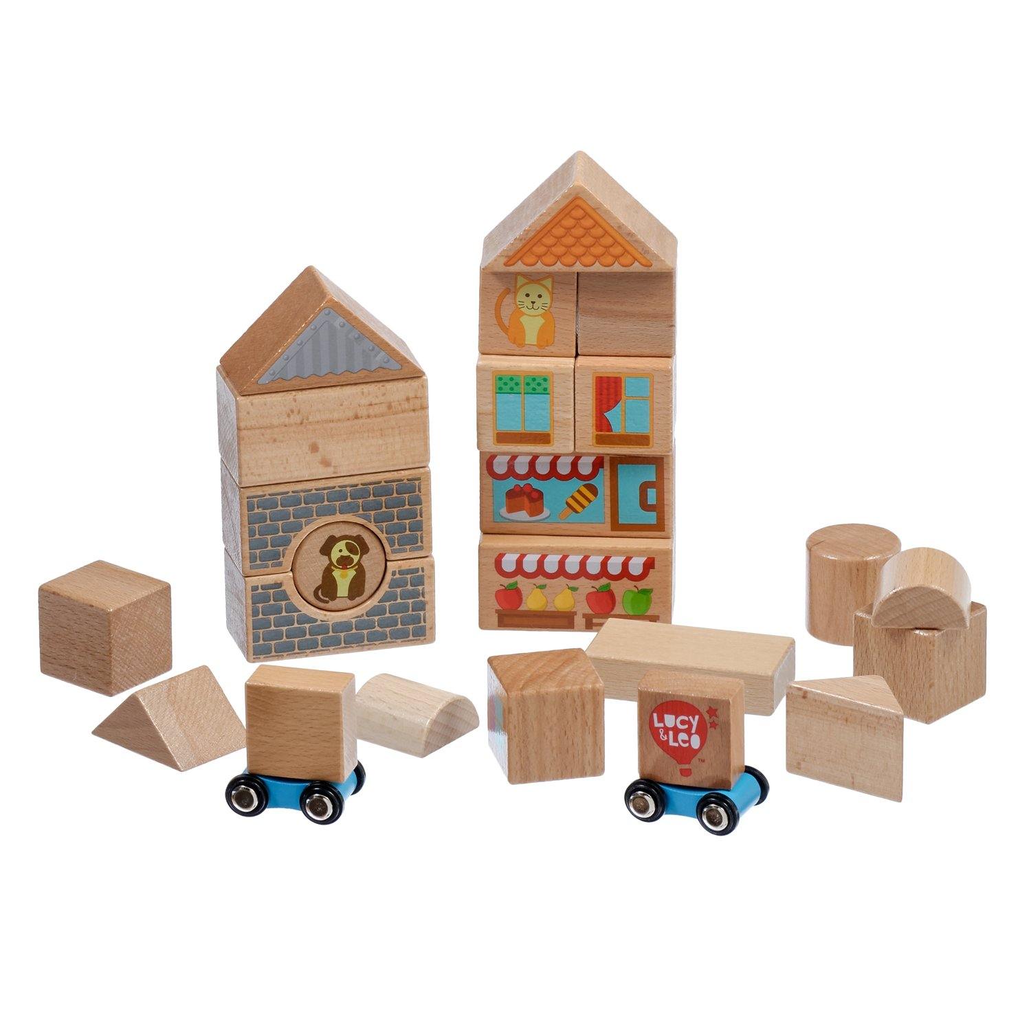 Mixed blocks - 25 piece wooden toy set - T&M Toys