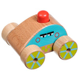 Squeaker car - wooden toy - T&M Toys
