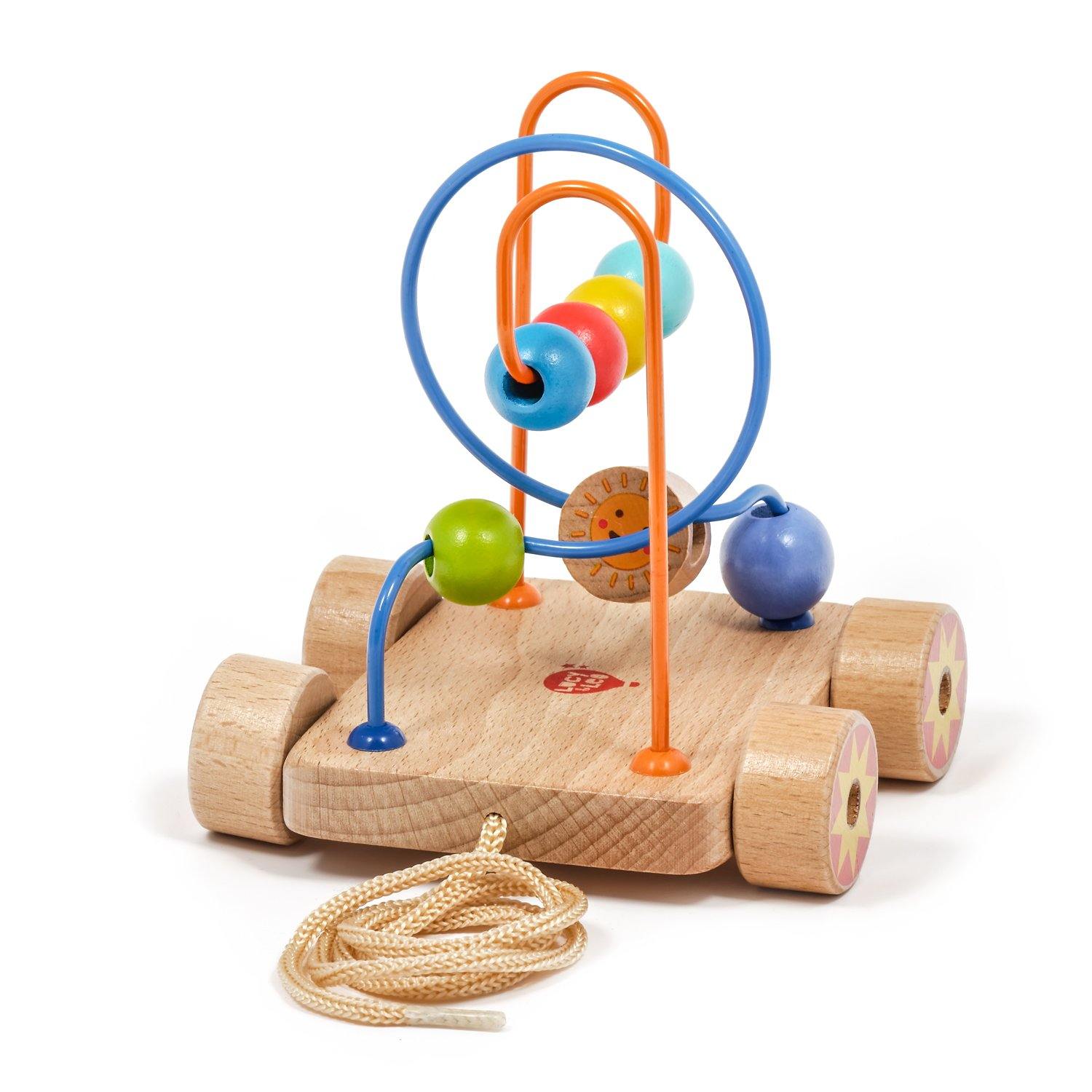 Wooden bead maze pull along - T&M Toys