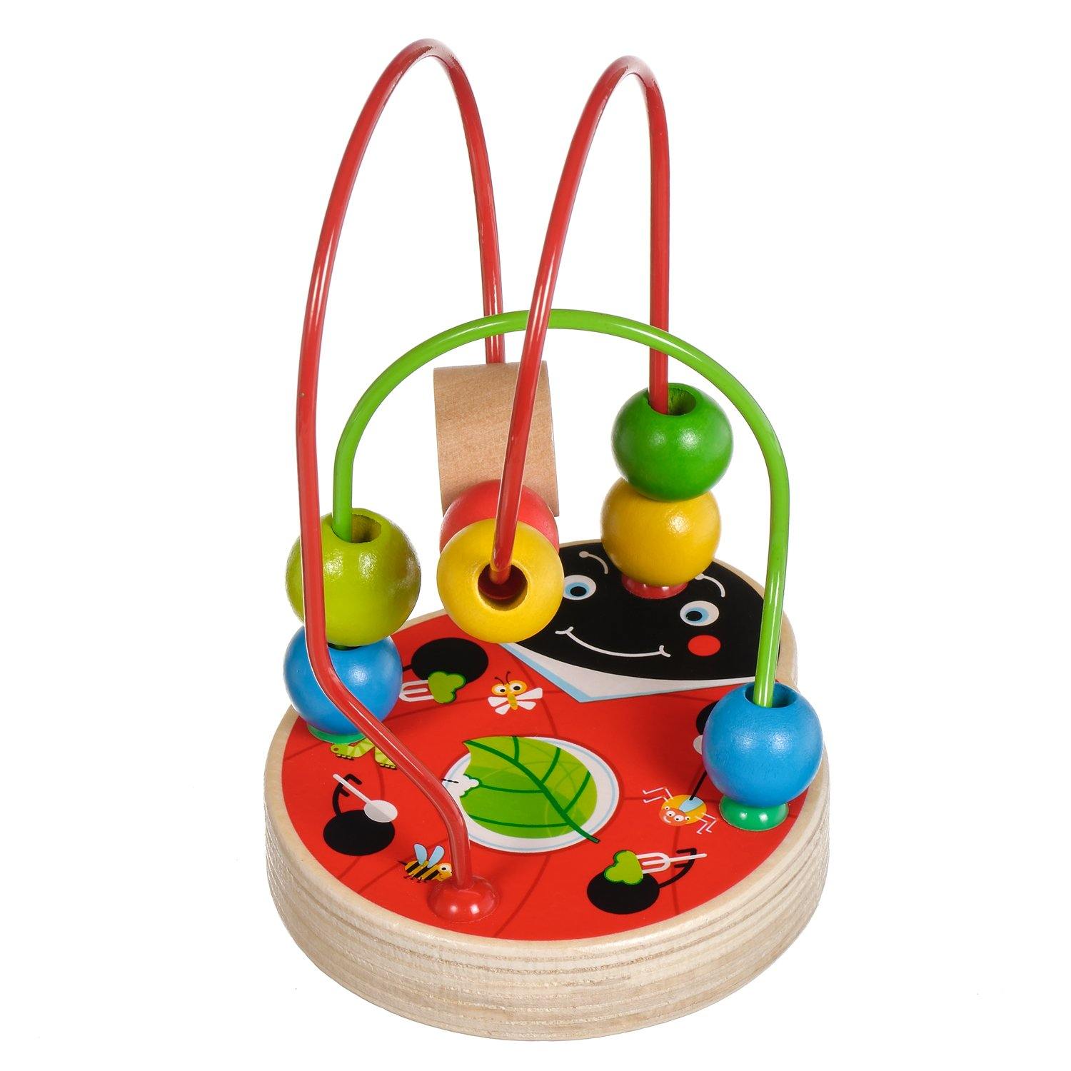 Ladybird wooden bead maze - T&M Toys