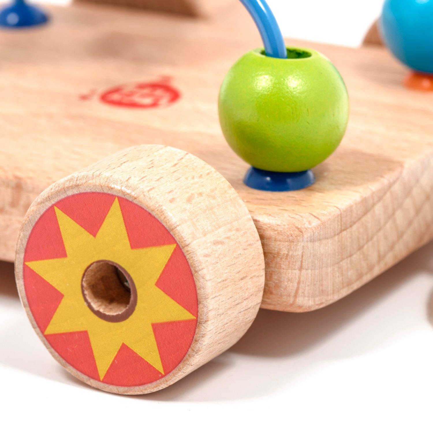 Wooden bead maze pull along - T&M Toys
