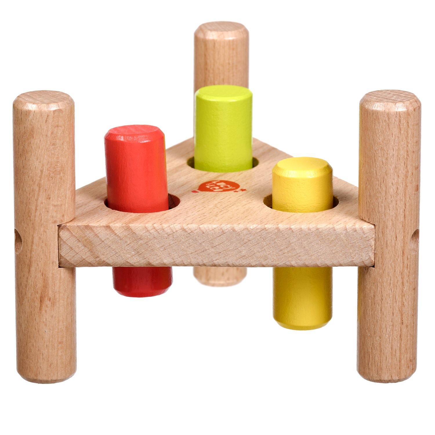 Hammer and peg knocker triangle toy - T&M Toys