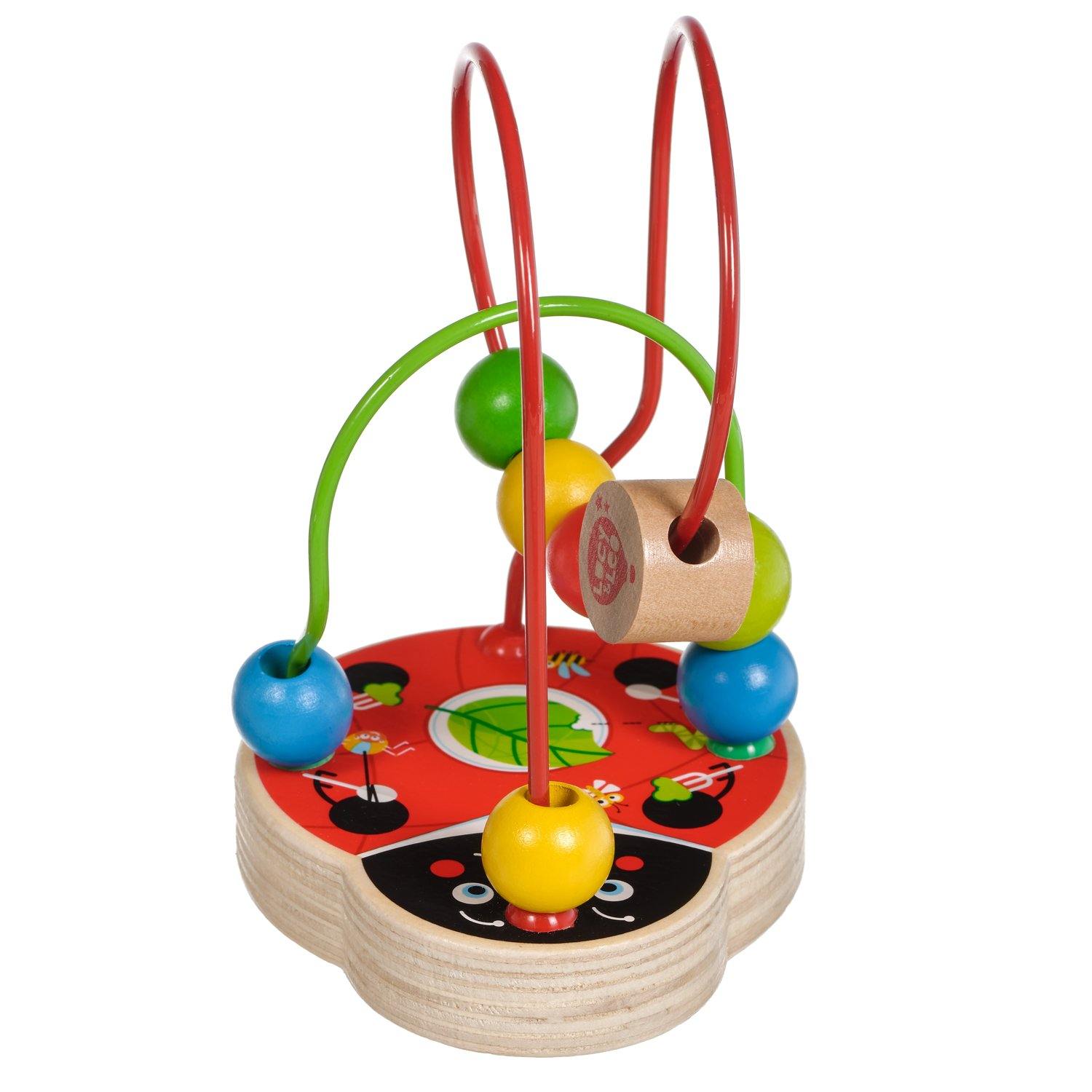 Ladybird wooden bead maze - T&M Toys