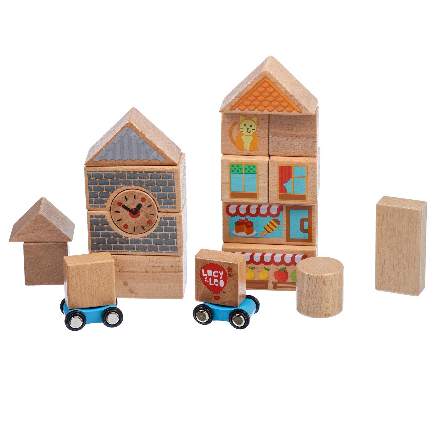 Mixed blocks - 25 piece wooden toy set - T&M Toys