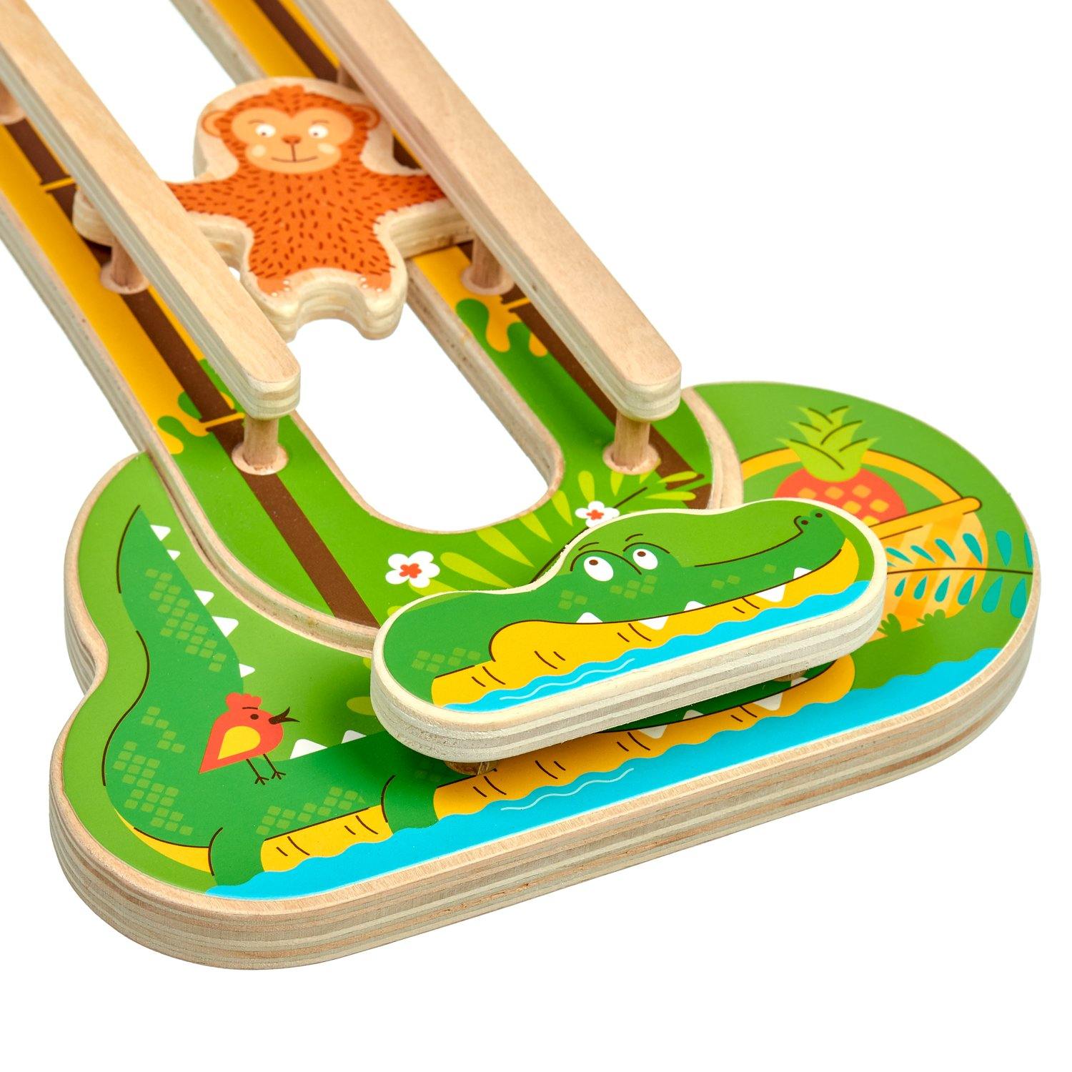 Sly monkey - wooden wall toy - T&M Toys