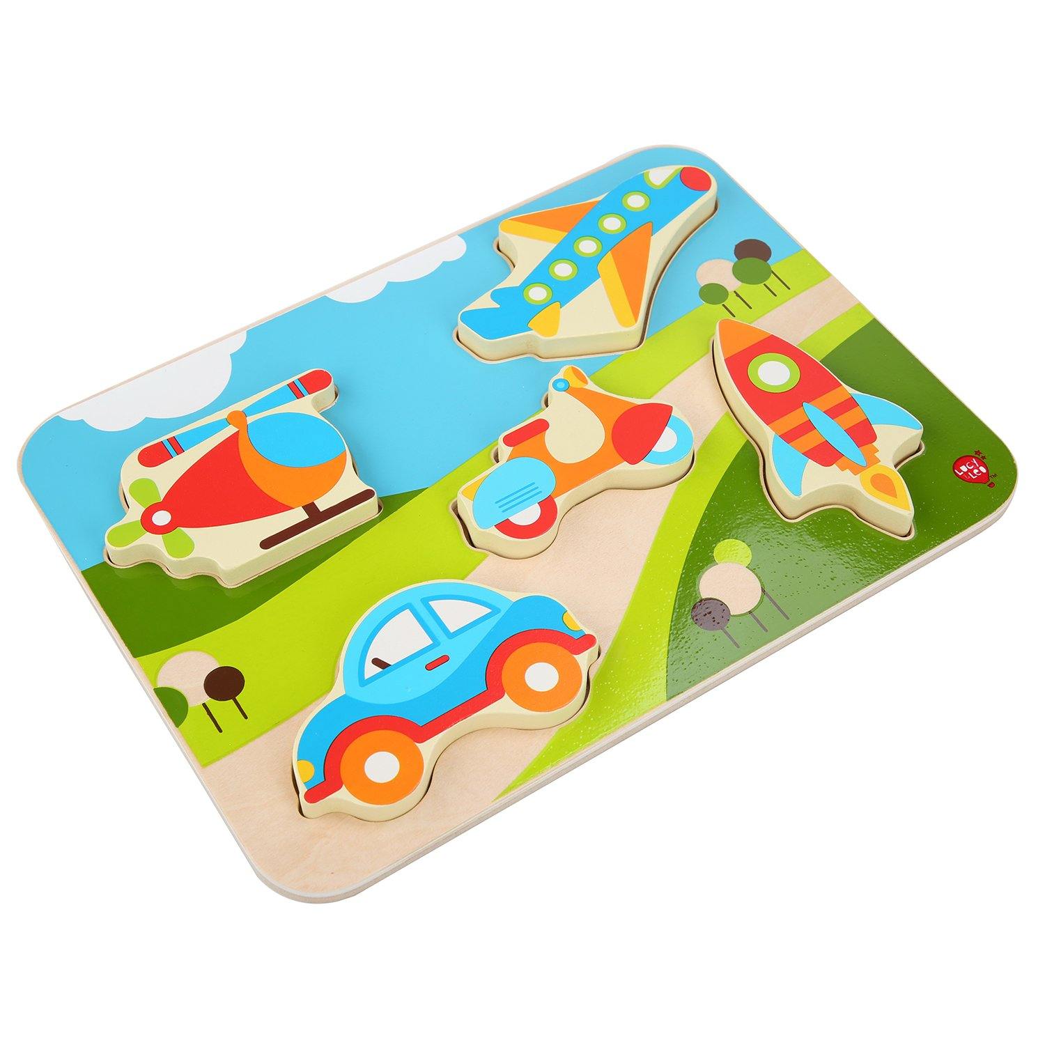 Vehicles - wooden puzzle - T&M Toys
