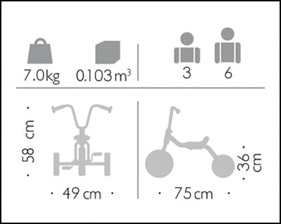 Endurance heavy duty Trike 3-6 Years - Outdoor toy.
