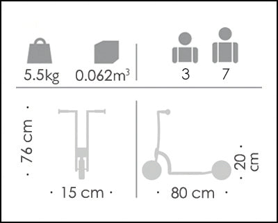 Infant heavy duty scooter 3-7 years - Outdoor toy.