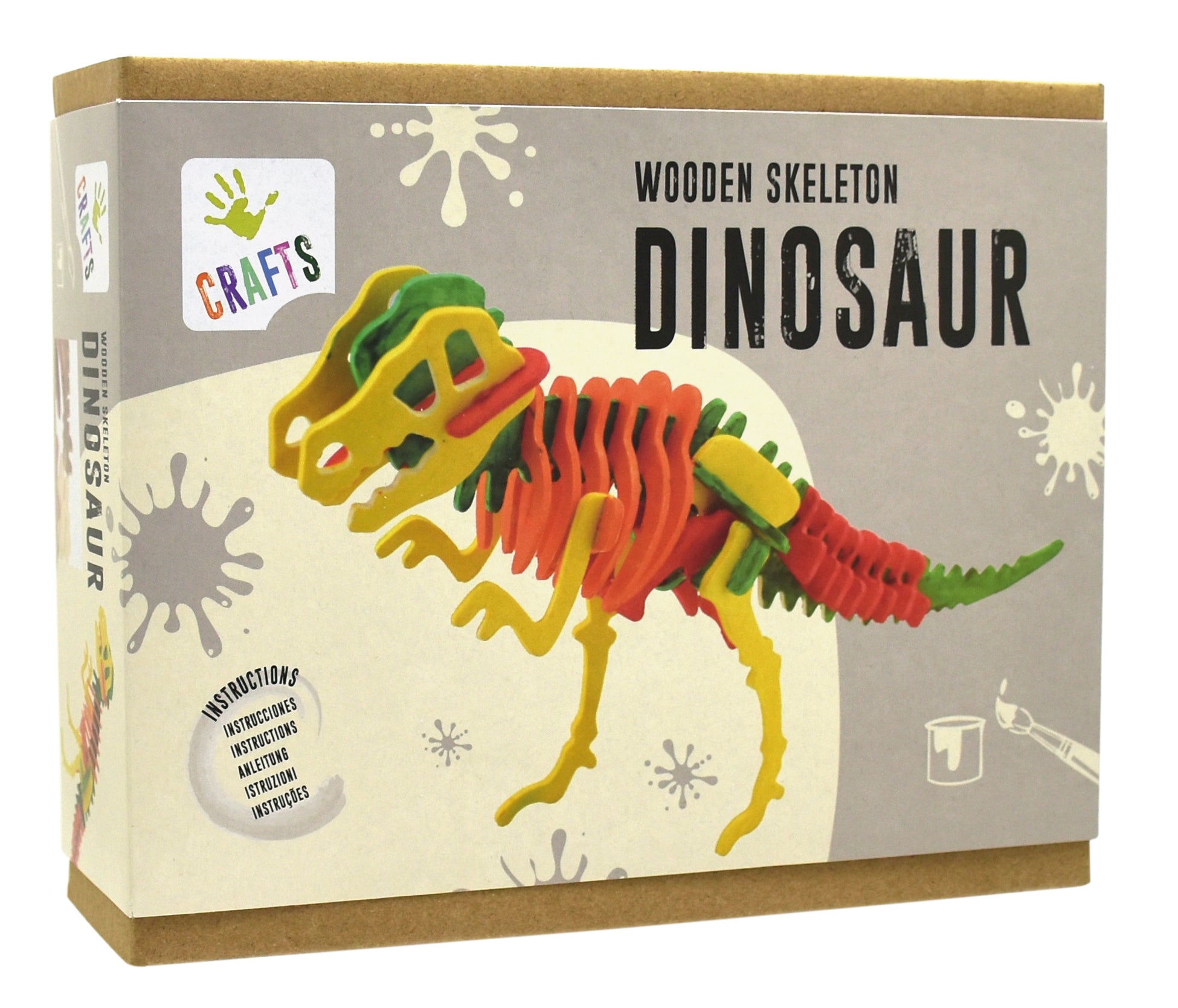Wooden Skeleton Dinosaur - Craft toy.