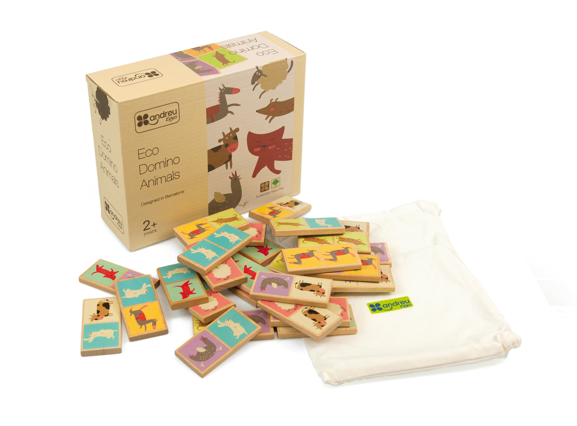 Domino Animals - Wooden toy.