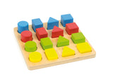 4 Geo Shapes - Wooden toy puzzle.