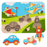 Vehicles - wooden puzzle - T&M Toys