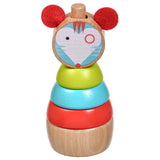 Wooden stacking toy - Colourful mouse