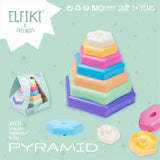 Bioplastic toys - Pyramid stacking educational toy.