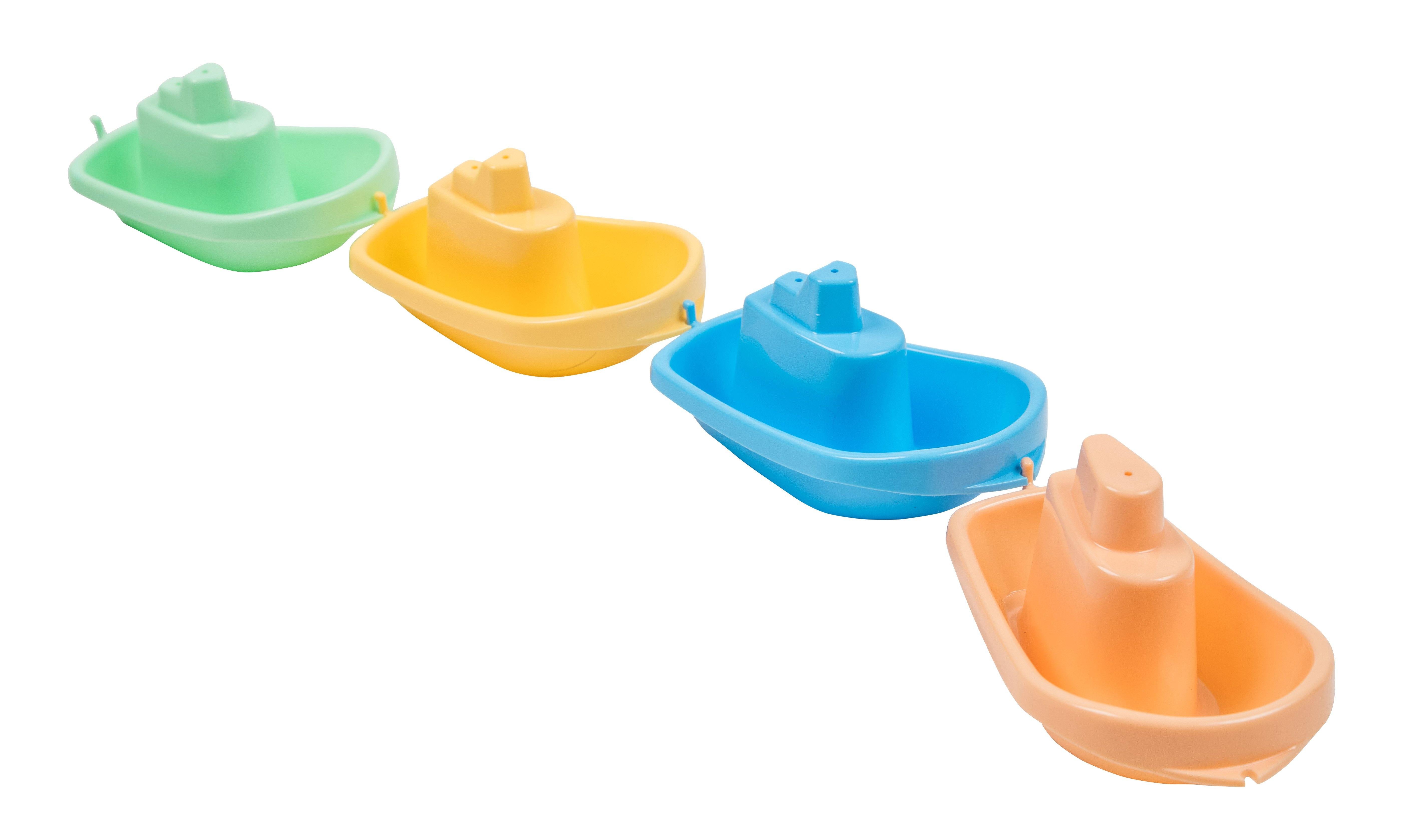 Bio plastic toy - 4 piece set of floating boats - T&M Toys