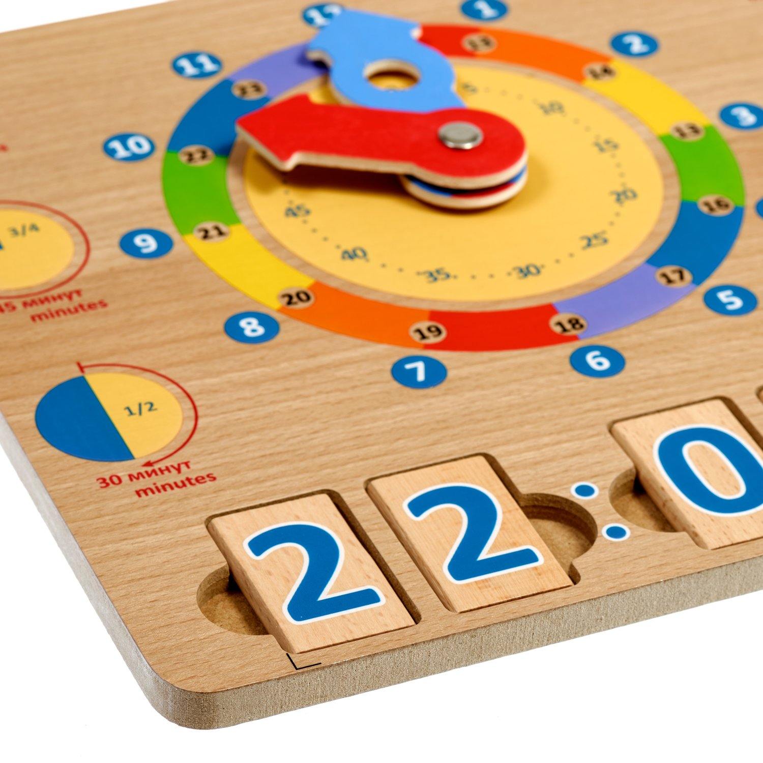 Learning time - educational wooden clock toy - T&M Toys