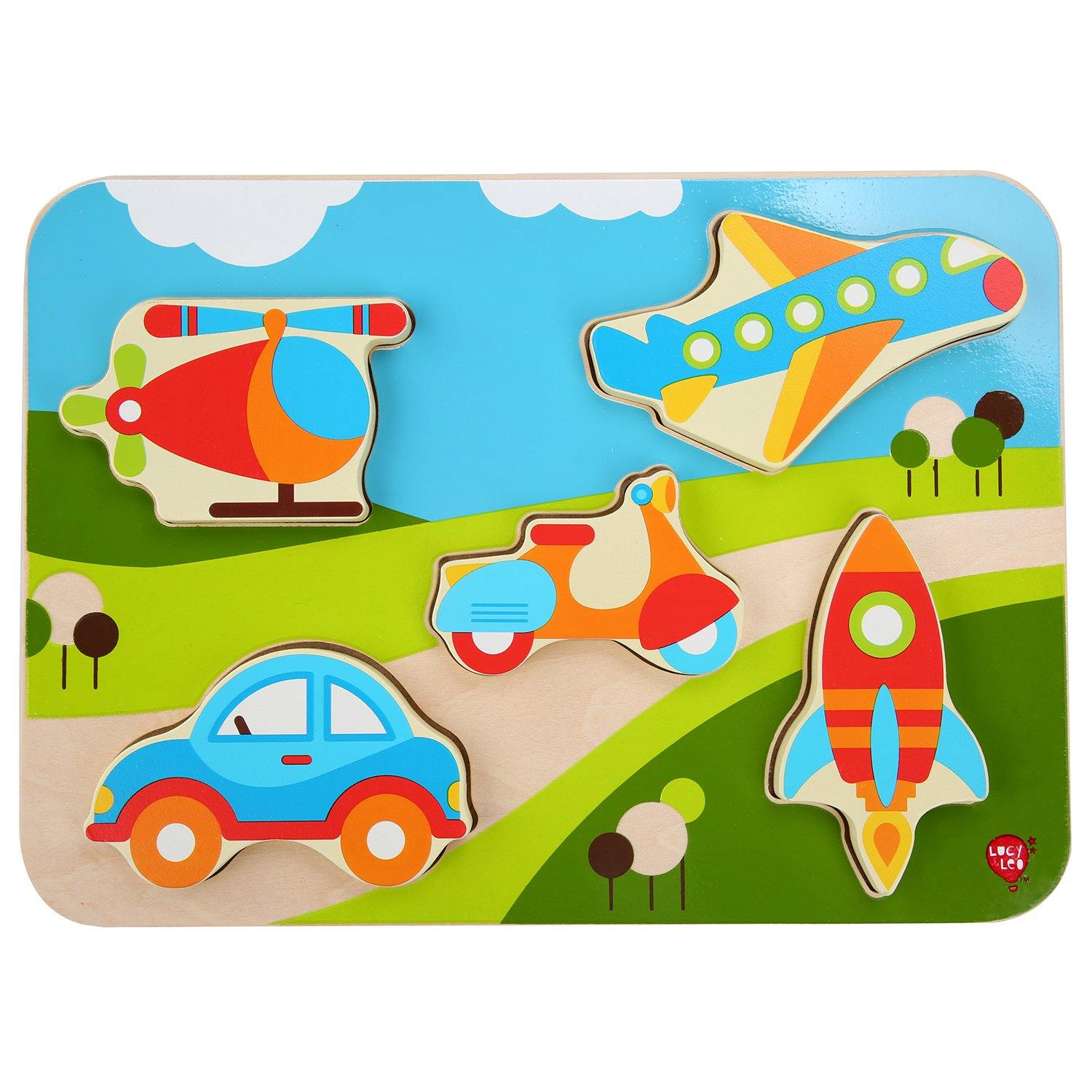 Vehicles - wooden puzzle - T&M Toys