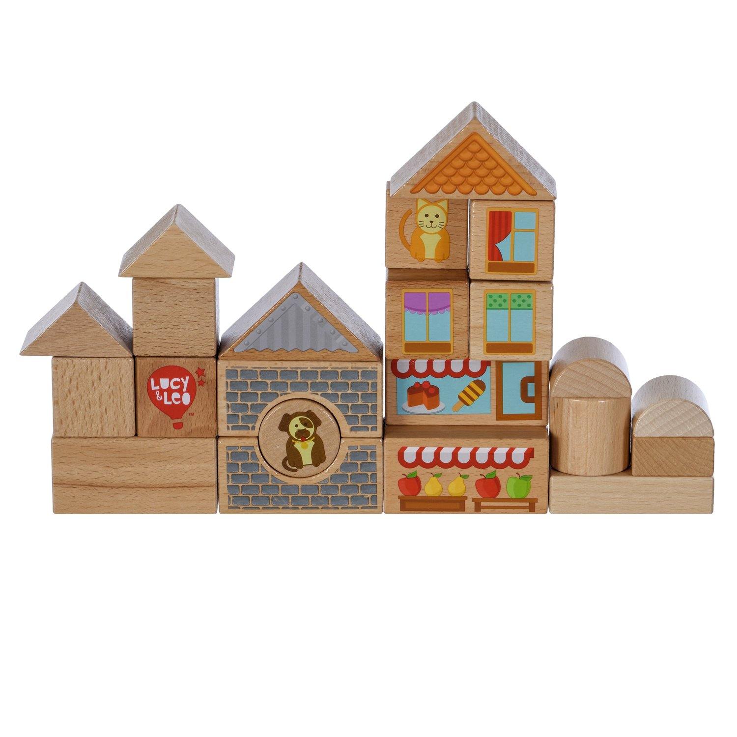 Mixed blocks - 25 piece wooden toy set - T&M Toys