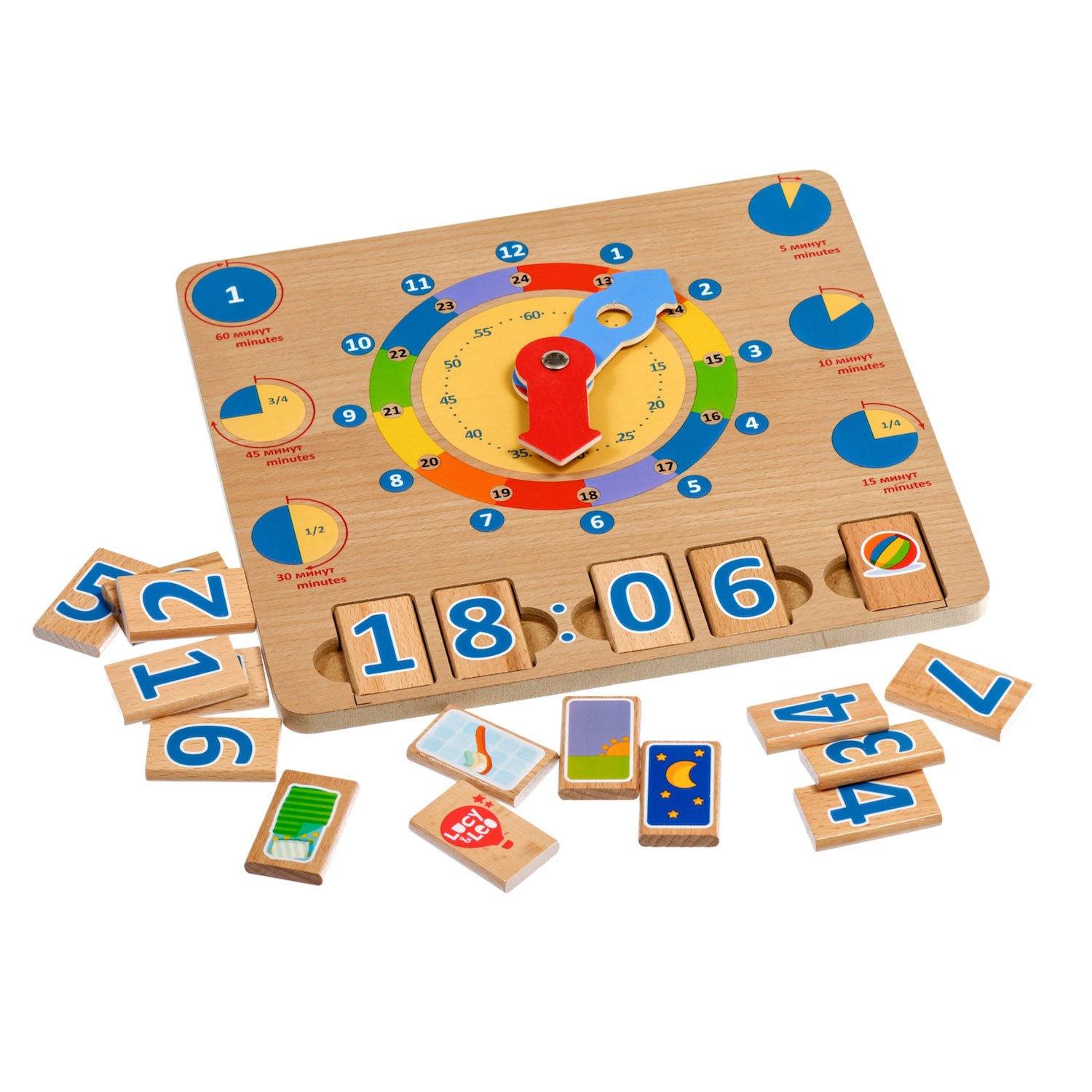 Learning time - educational wooden clock toy - T&M Toys