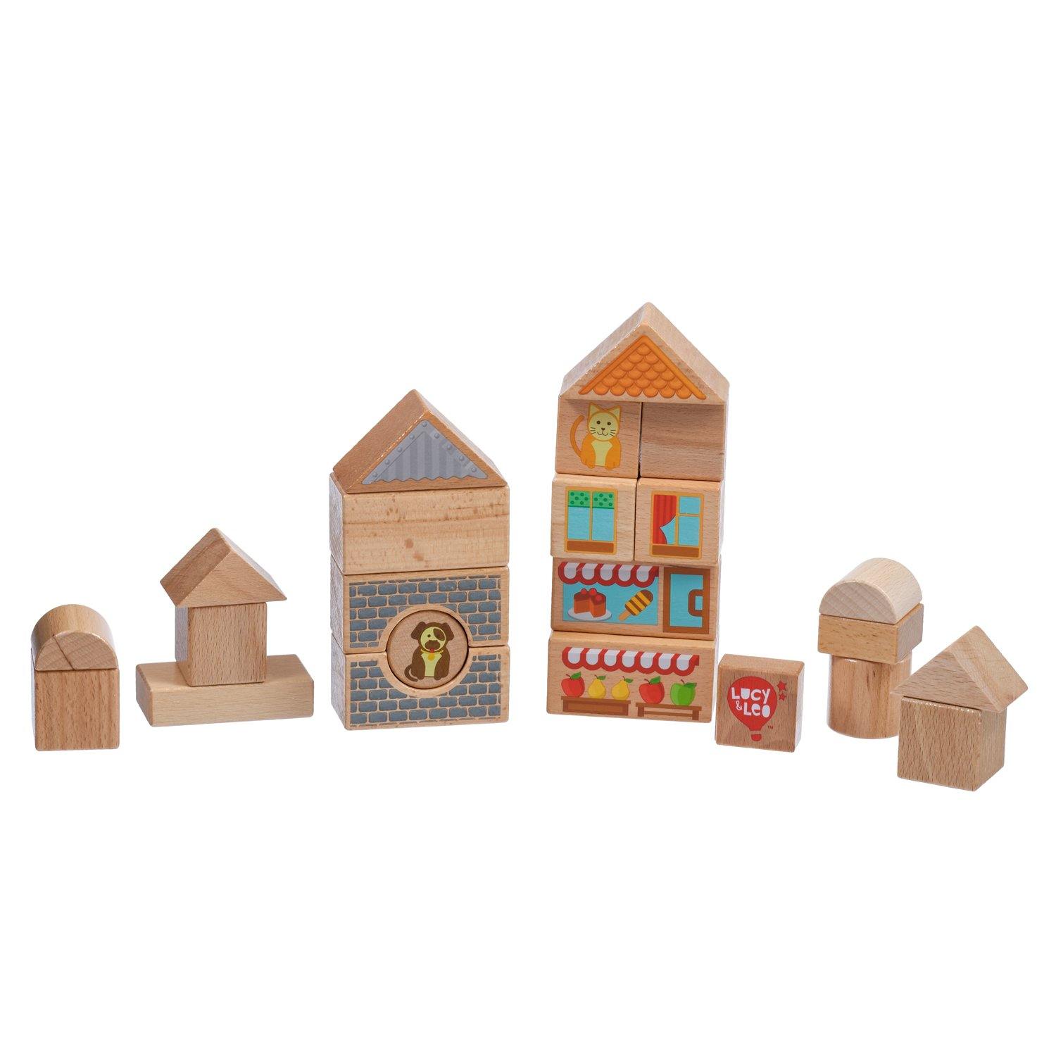 Mixed blocks - 25 piece wooden toy set - T&M Toys