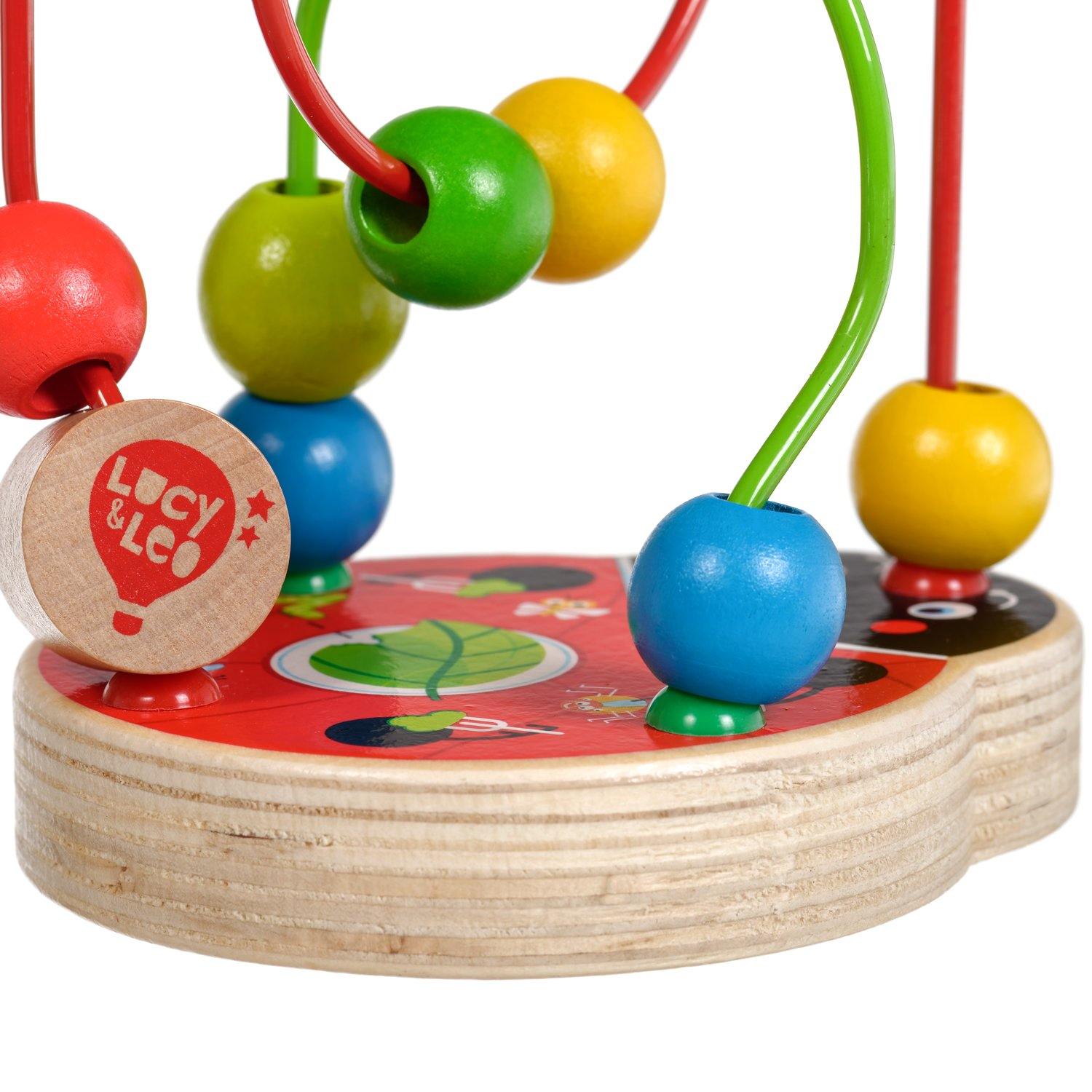 Ladybird wooden bead maze - T&M Toys