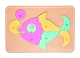 Bioplastic toys - Baby puzzle bubble fish educational toy.