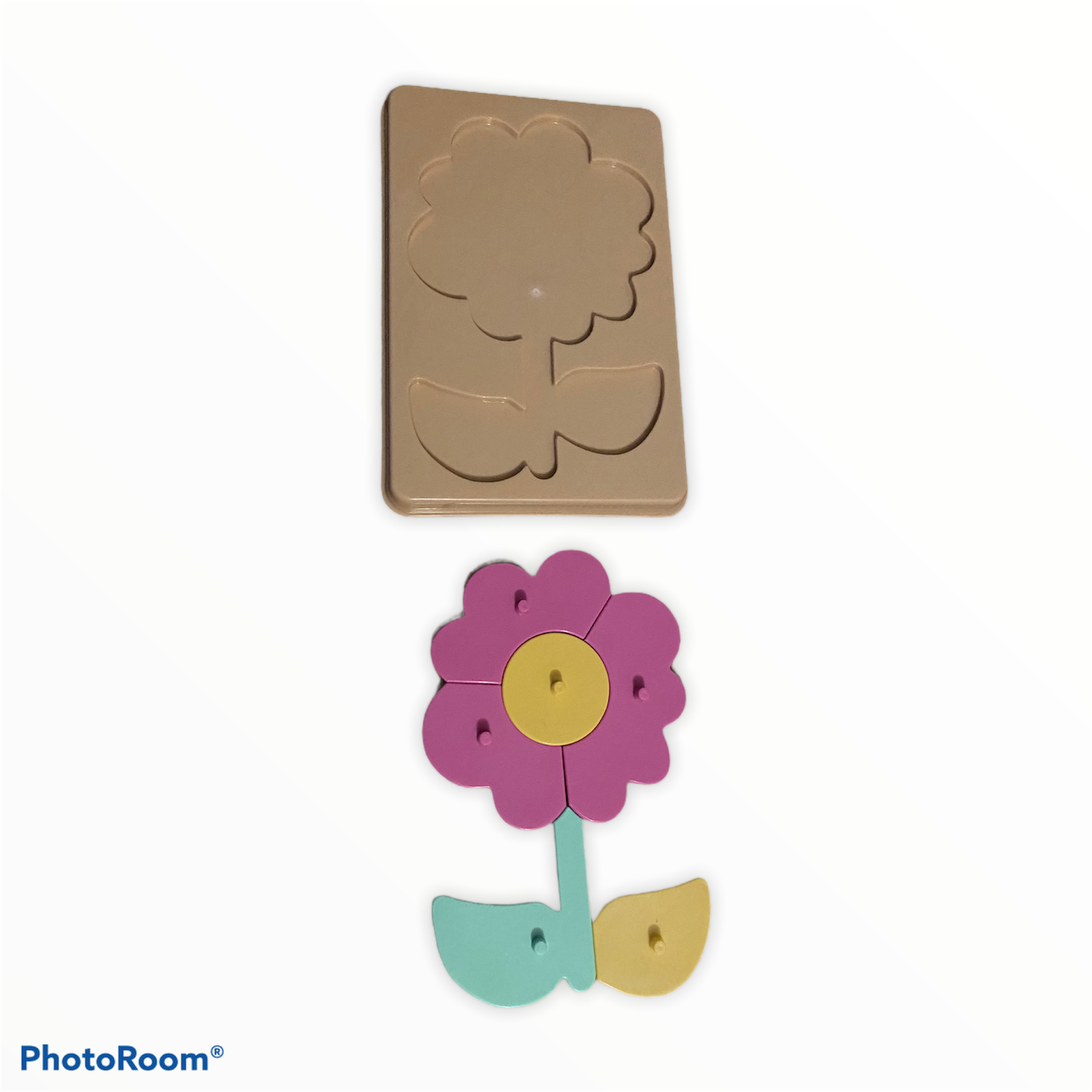 Bioplastic toys - Baby puzzle flower educational toy.