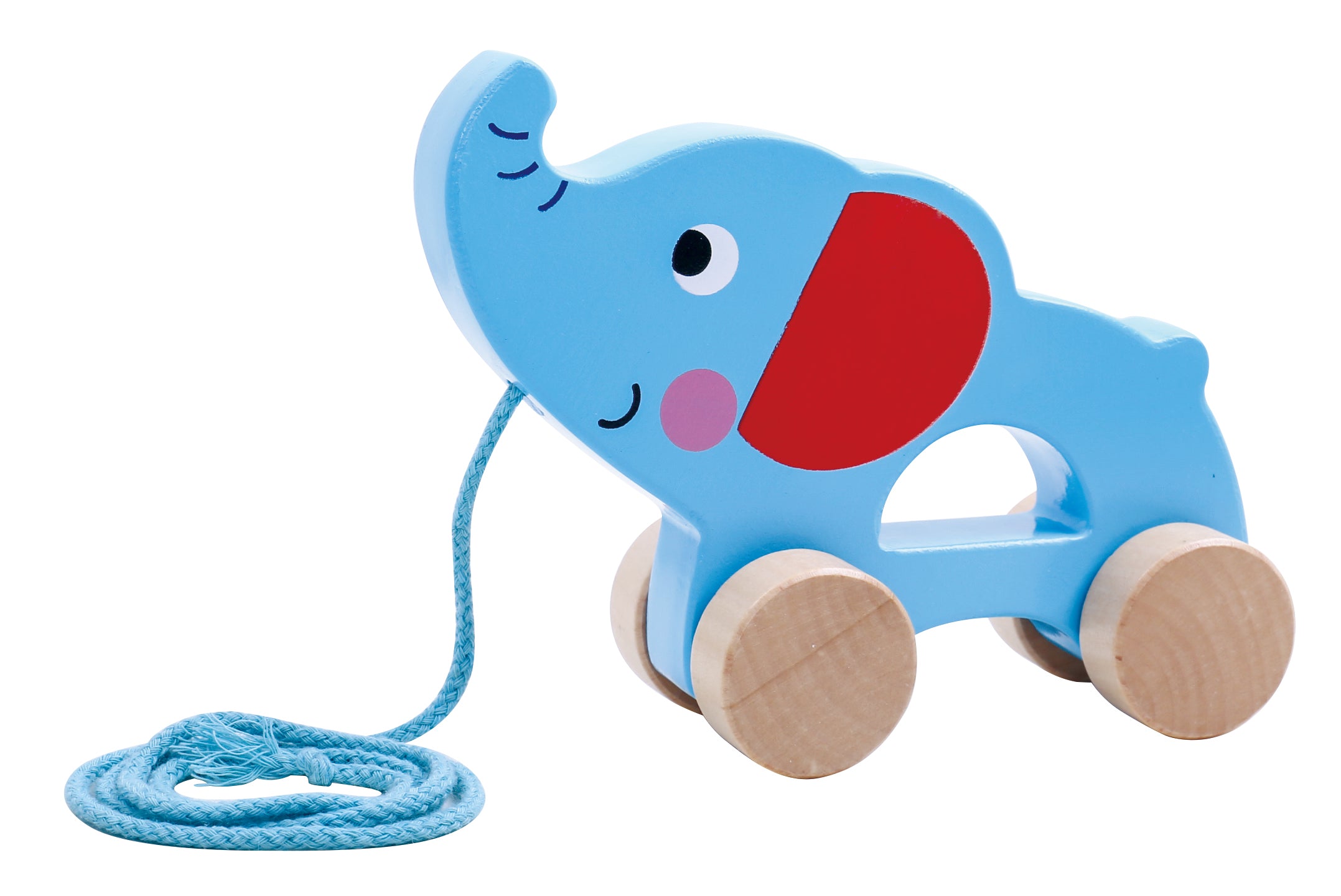 Pull along wooden Elephant toy.