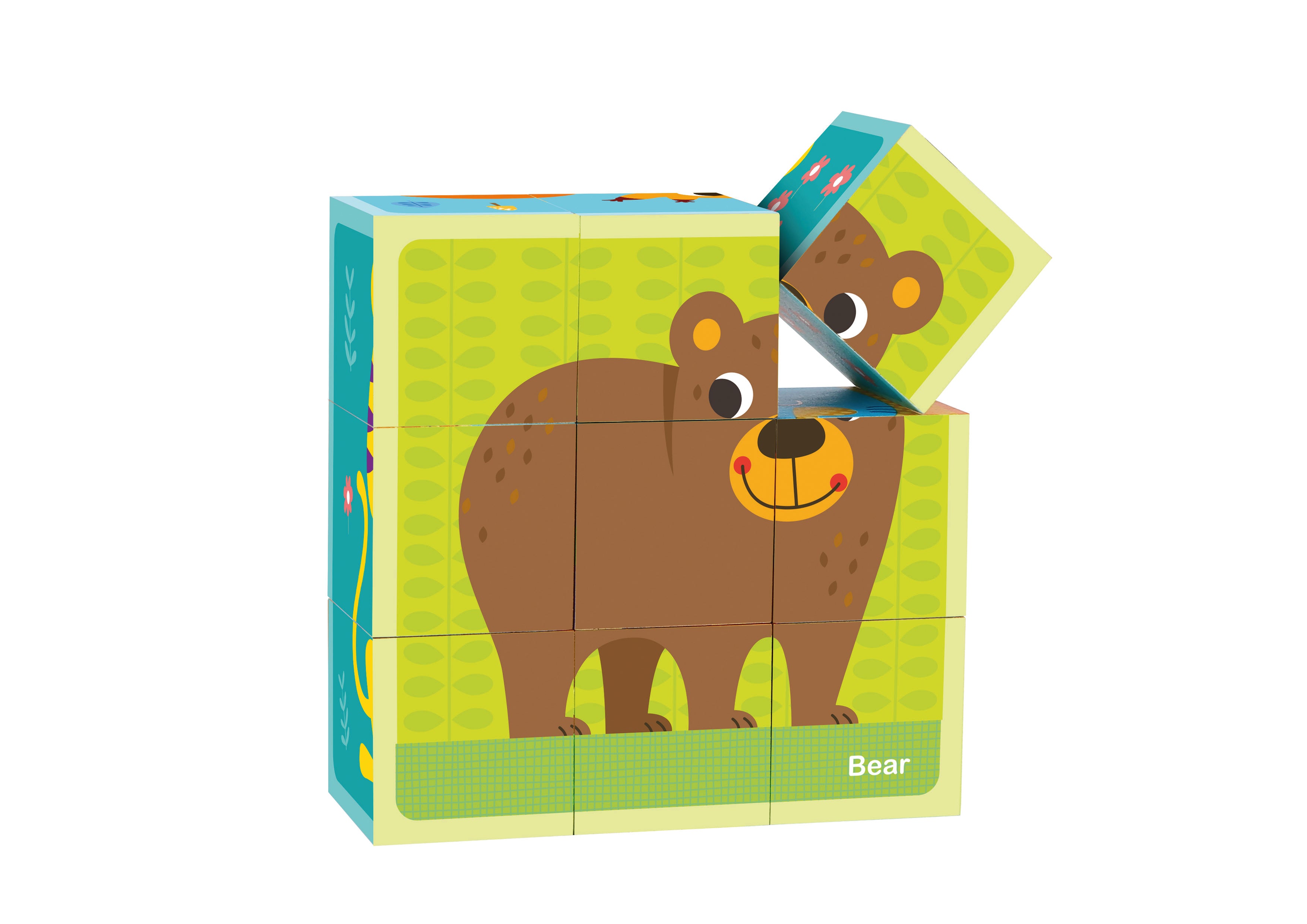 Animal Block Puzzle - Wooden toy.