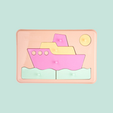 Bioplastic toys - Baby puzzle ship educational toy.
